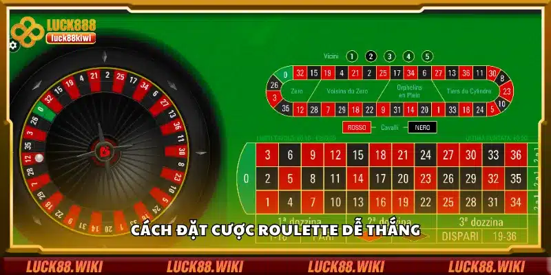 Cách đặt cược Roulette dễ thắng