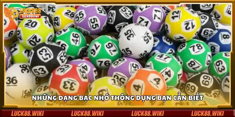 Những dạng bạc nhớ thông dụng bạn cần biết